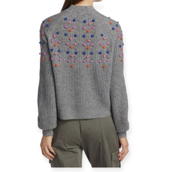 27 MILES MALIBU wool cashmere
Deana Popcorn Sweater Gray Multi Size XS - Picture 3 of 11